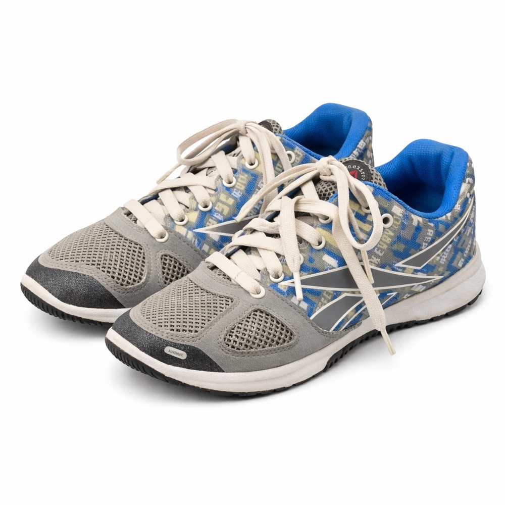 Reebok Nano CrossFit Training Shoes Men’s 6.5 Gray Blue Sneakers